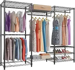 VIPEK V5 Heavy Duty Clothes Rack, Freestanding Modular Closet System, Black