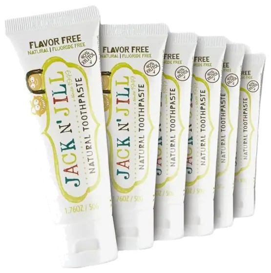 Jack N’ Jill Flavor Free Toothpaste, 6 Pack