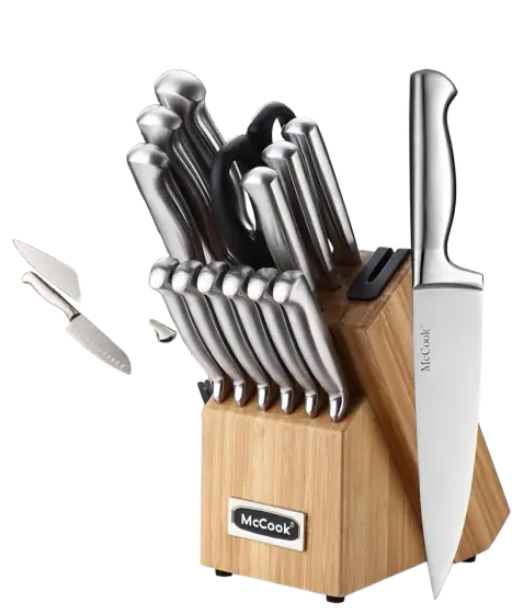 McCook German Stainless Steel Knife Block Set