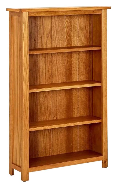 vidaXL Solid Oak Wood Standard Bookcase in Natural