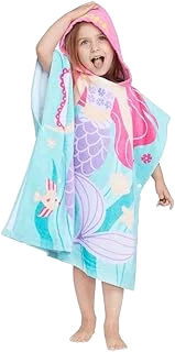 Gealaek Cotton Terry Hooded Kids Towel, Mermaid