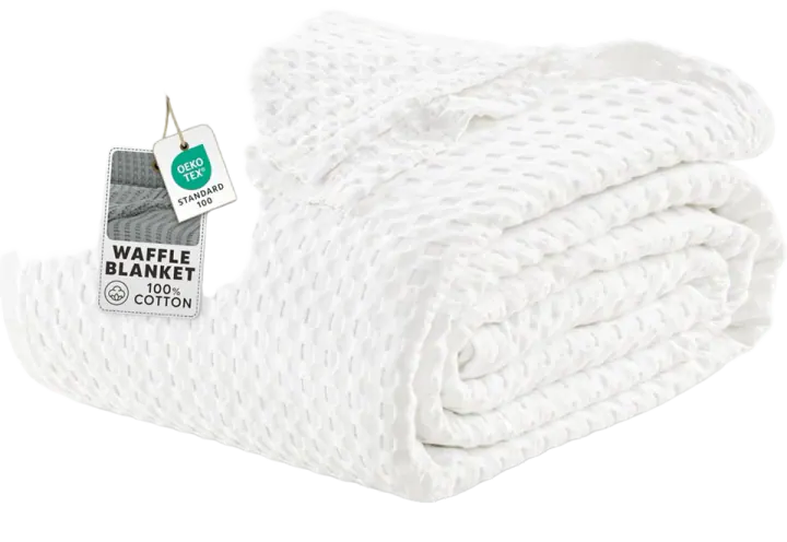 Utopia Bedding 100% Cotton Waffle Weave Blanket Queen