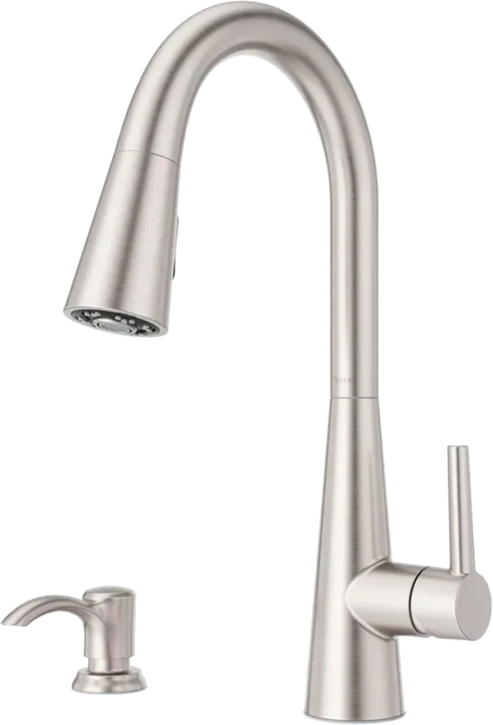 Pfister Barulli Kitchen Faucet with Pull-Down Sprayer and Soap Dispenser
