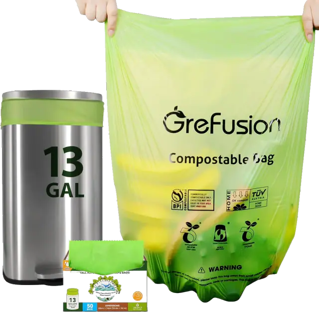 13-Gallon Compostable Kitchen and Yard Waste Bags