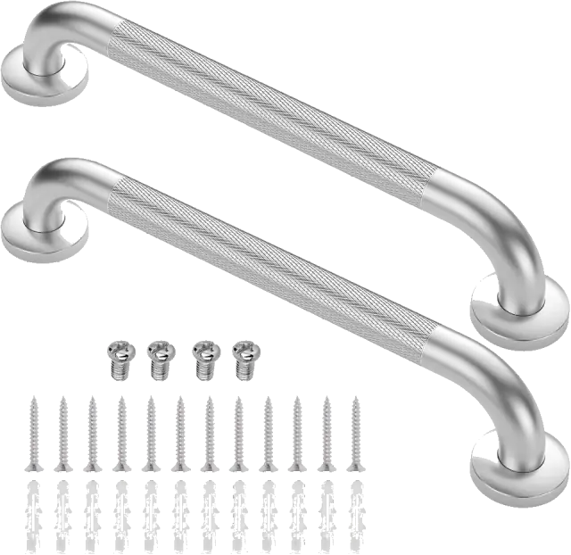 Gotega Stainless Steel Shower Grab Bars, 18 in, 2-Pack