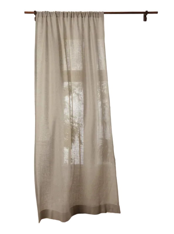 Solino Home European Flax Linen Sheer Curtain