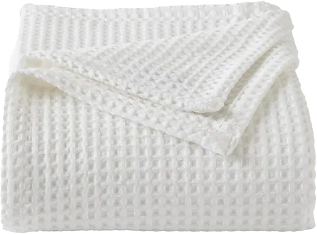 Market & Place 100% Cotton Waffle Weave Bed Blanket