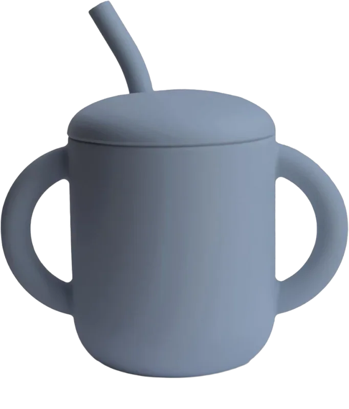 mushie 100% Silicone Training Cup with Straw