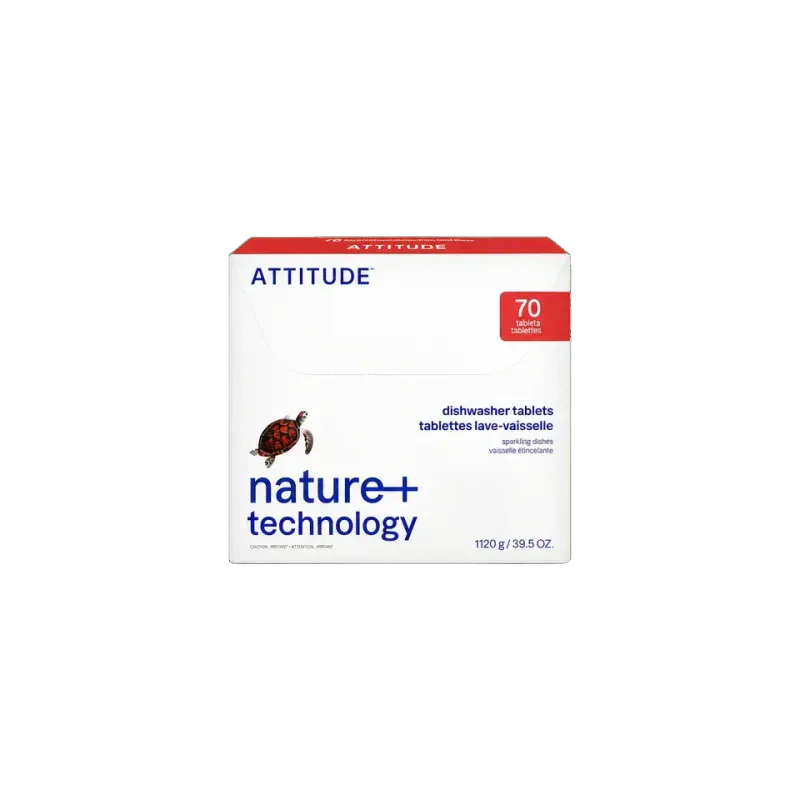 ATTITUDE Unscented Dishwasher Pods, 70 Count