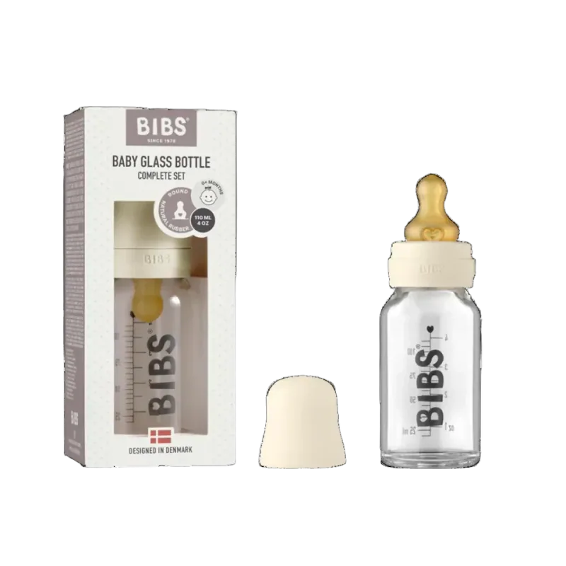 BIBS Baby Glass Bottle Complete Set, 110 ml
