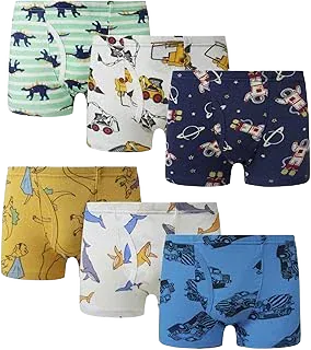 Family Feeling Cotton Boxer Briefs — Color 0017, 6-Pack, Size 5