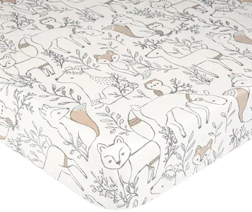 Crane Baby Cotton Sateen Fitted Crib Sheet