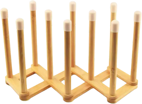 Cyauatt Bamboo Bottle Drying Rack
