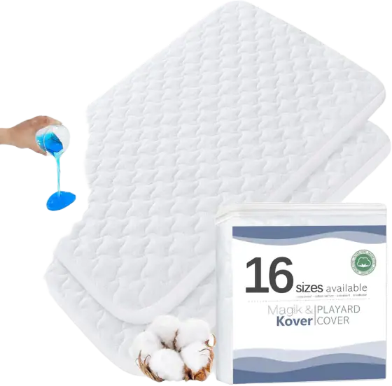 Magik & Kover Waterproof Travel Crib Mattress Pad Cover