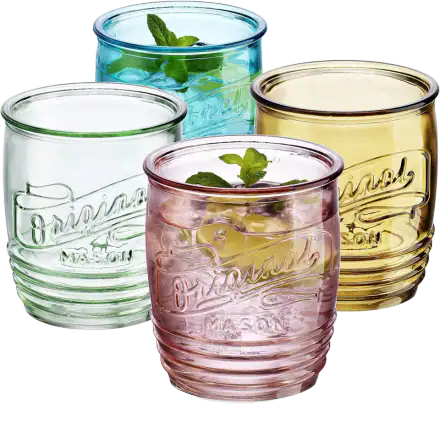 Glaver's Original Mason Collins Glasses, Set of 4
