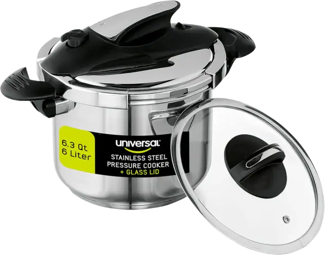 Universal Stainless Steel Pressure Cooker (6.3 qt)
