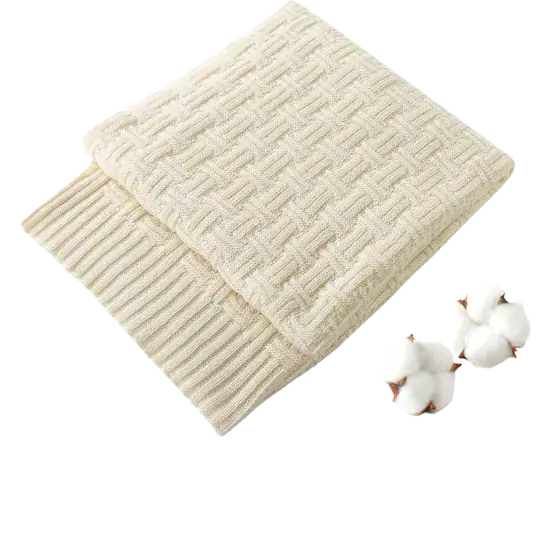 TREELY 100% Cotton Knitted Throw