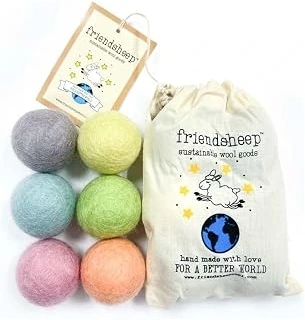 Friendsheep Wool Pet Balls, Fairy Dust, 1.5 in, 6-Pack
