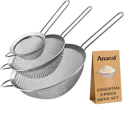 Anaeat Fine Mesh Strainers, Stainless Steel