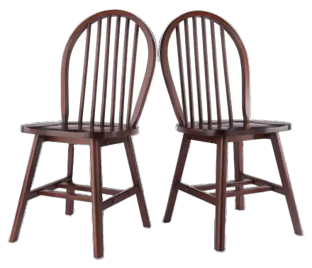 Winsome Windsor Chair Pair in Walnut