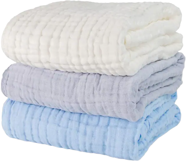 WinReal Muslin Baby Bath Towels, 100% Cotton (3-Pack)
