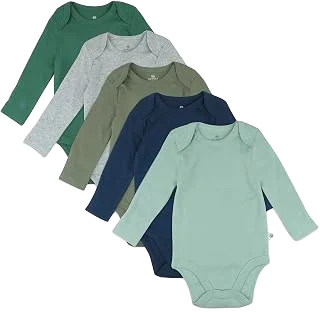 HonestBaby Organic Cotton Bodysuits — Good Natured, 5-Pack