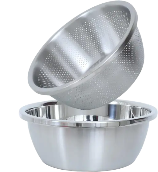 Paoli 5-Quart Stainless Steel Colander and Mixing Bowl Set