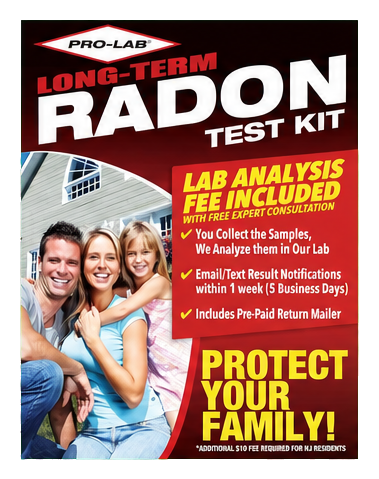 PRO-LAB Long-Term Alpha-Track Radon Test Kit