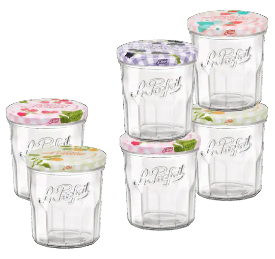 Le Parfait Jam Glass Jars, 324 ml, 6-Pack