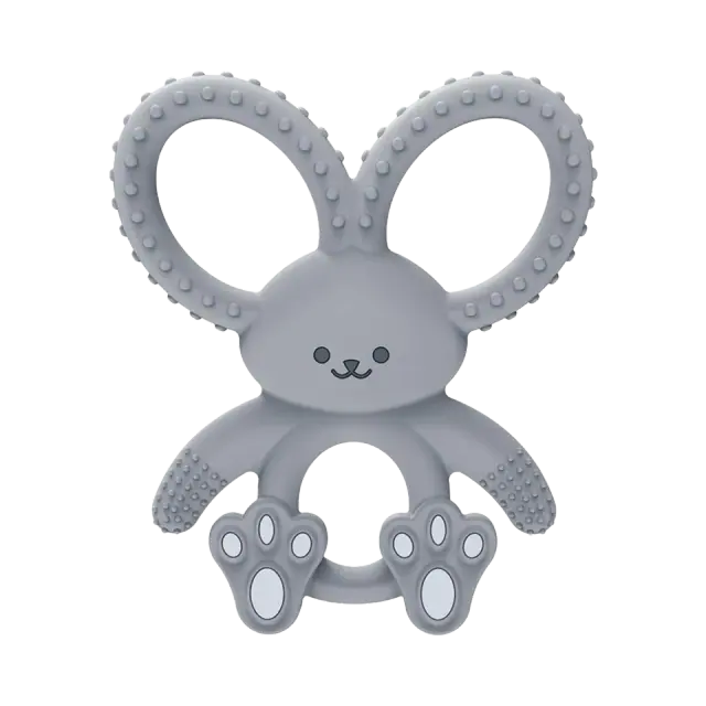 Dr. Brown's Flexees Gray Bunny Silicone Teether