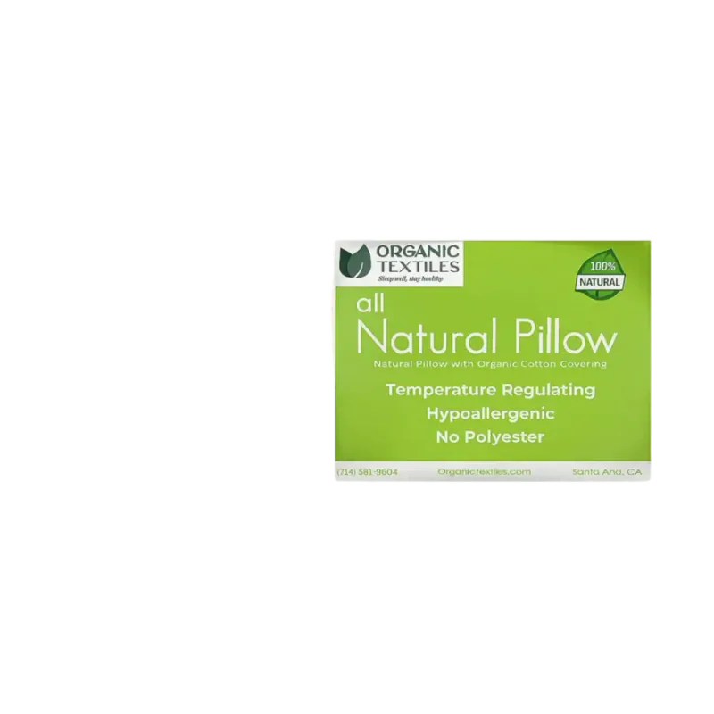 Organic Textiles Natural Latex Pillow with Organic Cotton Cover