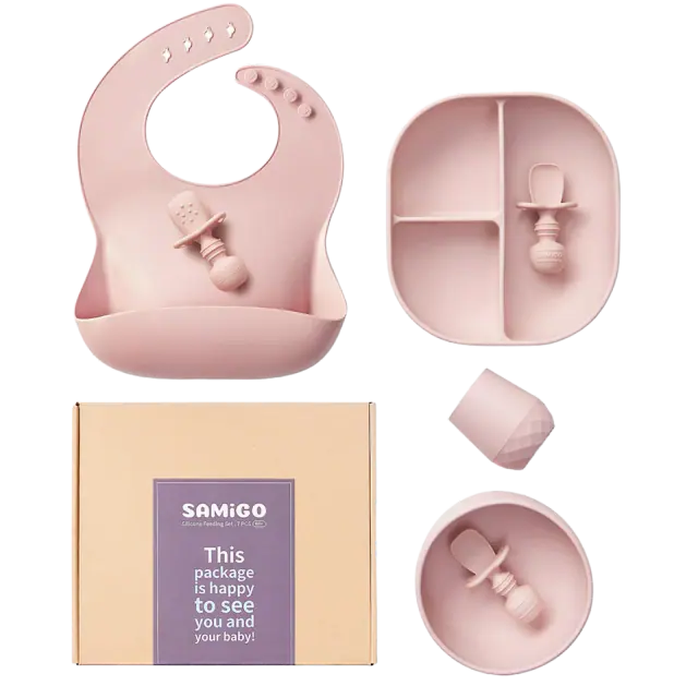 SAMiGO Silicone Baby Feeding Set