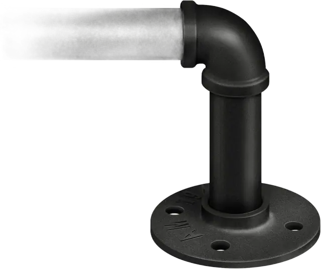 Zeerobee Heavy-Duty Iron Wrap-Around Curtain Rod, 48–86 in, Black