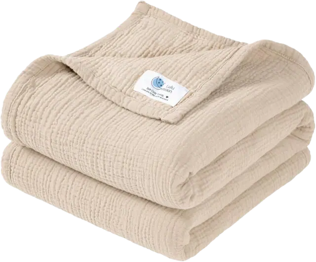 lulumoon Cotton Muslin Crib Blanket