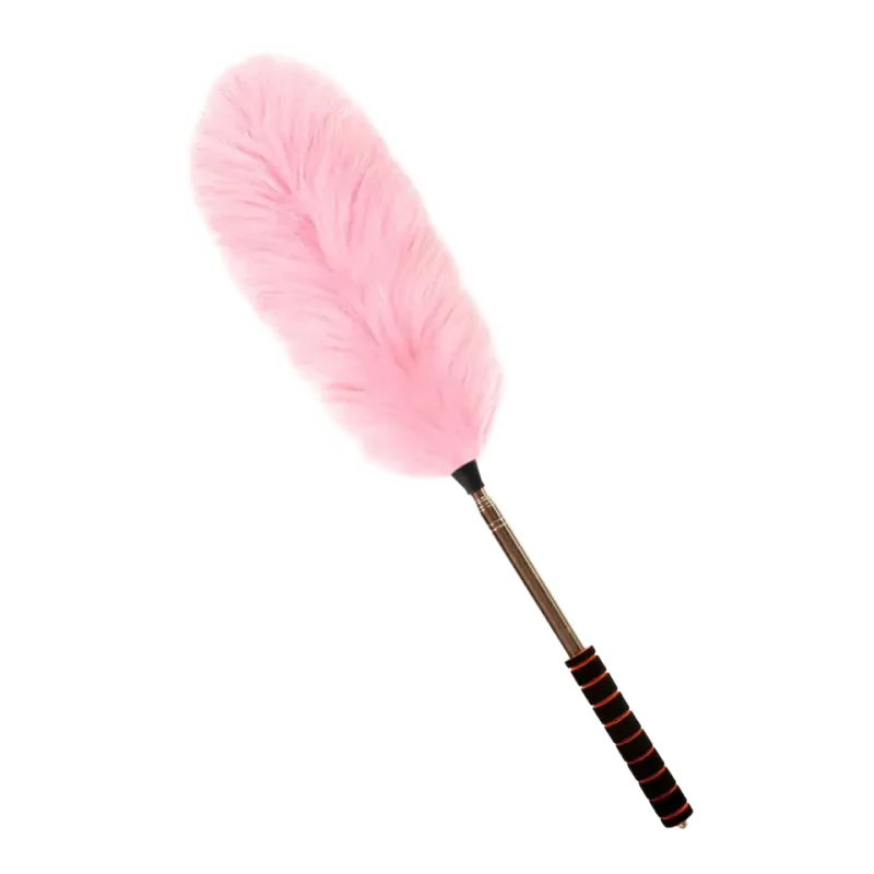 iHUFeather Pink Extendable Lambswool Duster