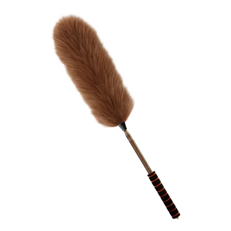 iHUFeather Brown Extendable Lambswool Duster