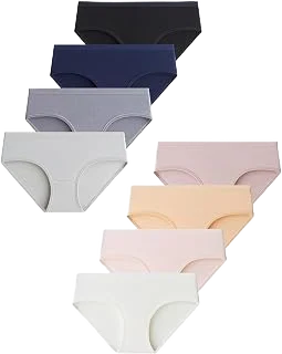 Domee Cotton-Stretch Briefs — Solid Colors, 8-Pack, 13–14Y