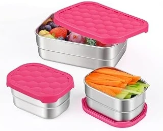 Tanjiae 304 Steel Lunch Containers — Three-Piece Set