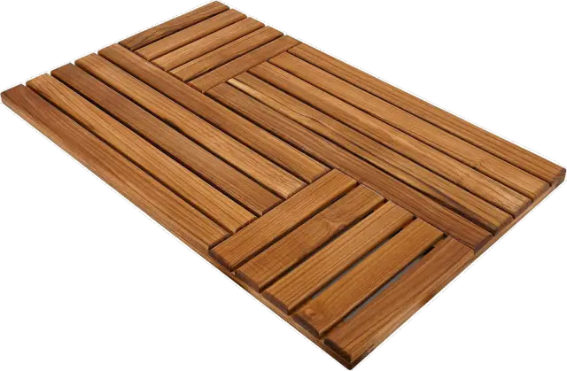 Utoplike Teak Wood Bath Mat, 32 x 20 inch Large Wooden
