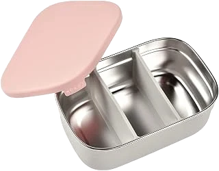 BEABA Stainless Steel Lunch Box with Silicone Dividers — Rose