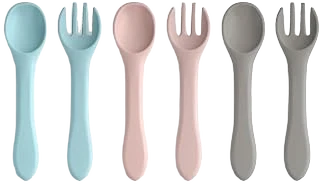 Vicloon Silicone Baby Fork and Spoon Set, 6-Piece