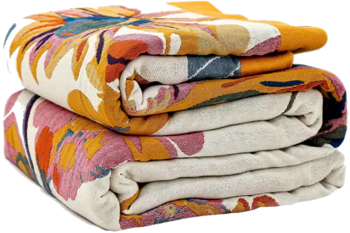LUTBM Cotton Floral Butterfly Throw Blanket