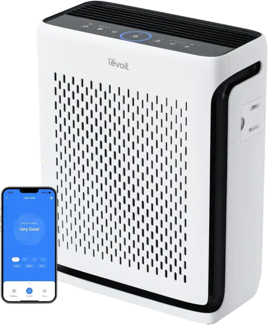 LEVOIT Vital 100S-P Large-Room Air Purifier with Air Quality Monitor