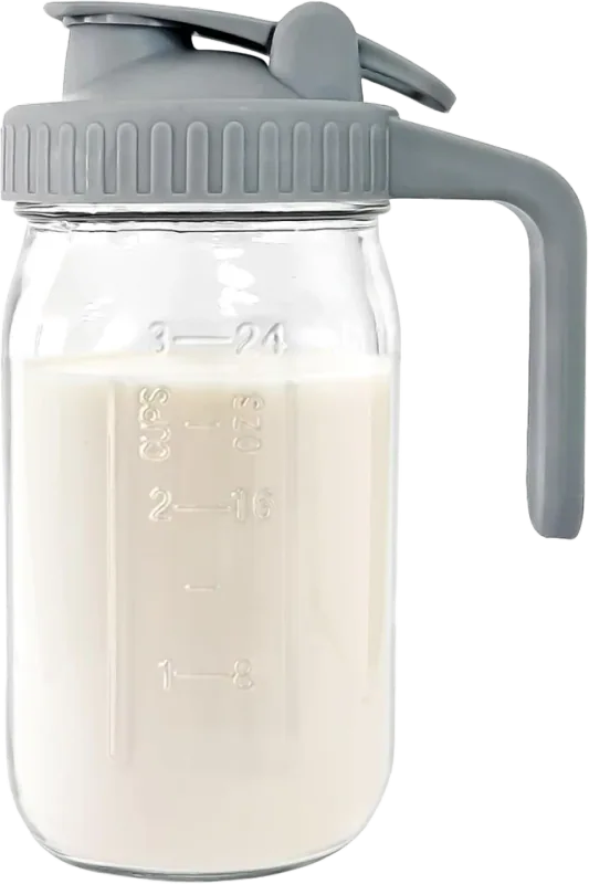 Glass Breast Milk Pitcher with Silicone-Sealed Lid