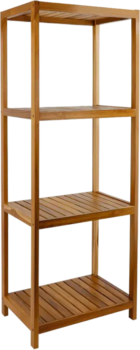 VaeFae 4-Tier Teak Bathroom Shelf