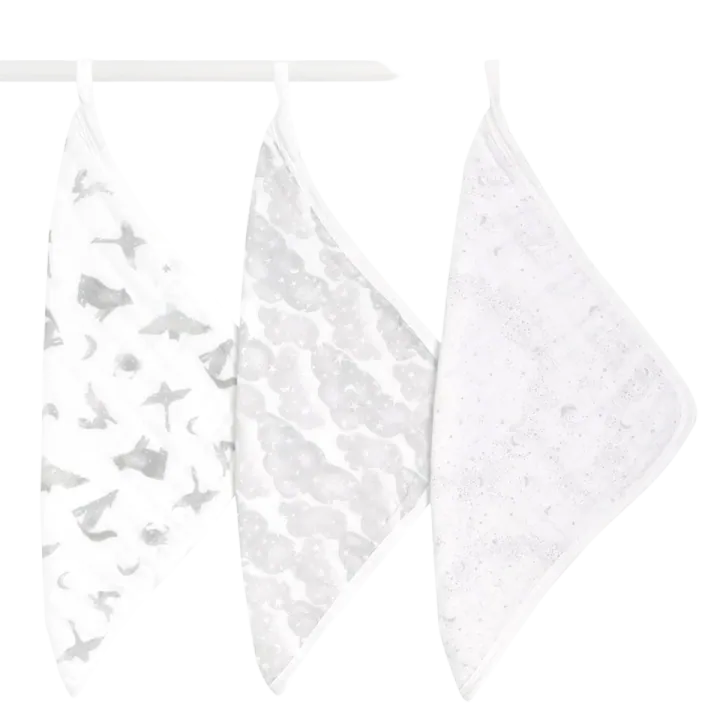 aden + anais Organic Cotton Muslin Baby Washcloths