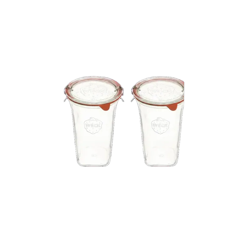 WECK Quadro 769 26.9-Ounce Glass Jars with Lids, Set of 2