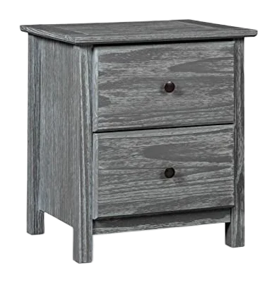 Grain Wood Greenport Pine-Blockboard Nightstand — Brushed Grey