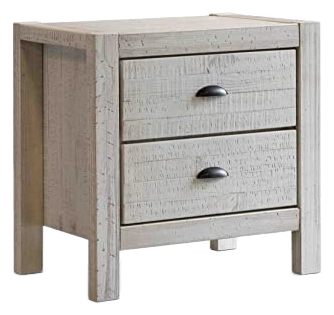 Grain Wood Montauk Pine Nightstand, Rustic Off-White