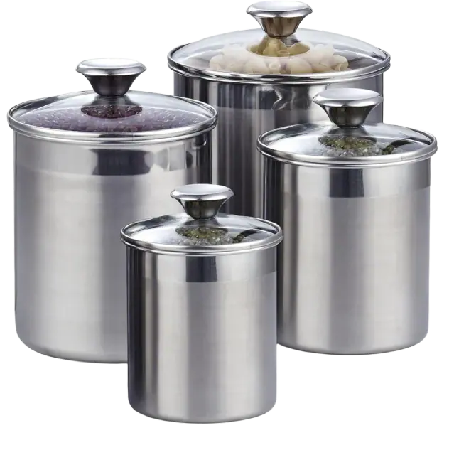 Cooks Standard Airtight Stainless Steel Canister Set